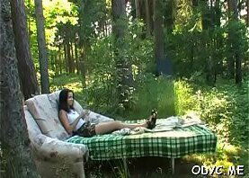 Slender amateur floozy gets licked and rides an old dick wildly