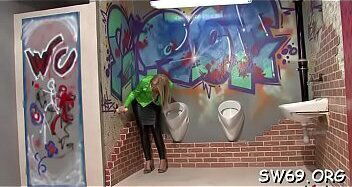 Sexy mother i'_d like fuck gets down gloryhole sucks fake dick