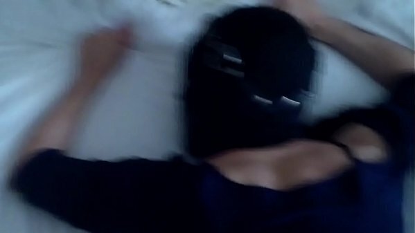 Fucking hooded wife leather muzzle, while wears leggings blouse