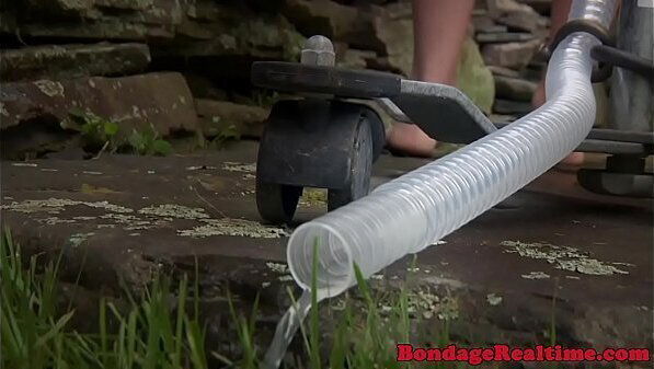 BDSM dominated with enema bondage