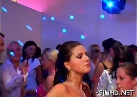 Sexy sirens are sharing succulent boobs and pussies in the club