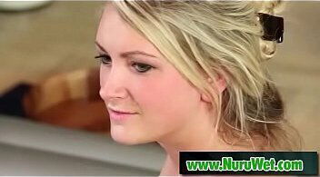 Busty masseuse facialized Pete &amp_ Chloe Addison