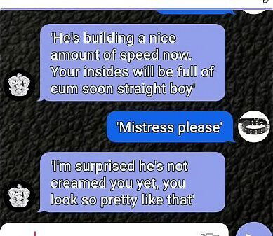 Submissive sexting Mistress forced scenario