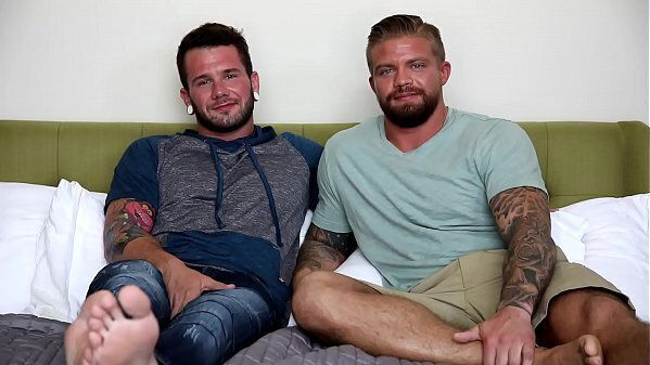 NextDoorBuddies Tatted Beefcake'_s First Time!!