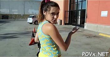 Tight vagina endures sexy drilling front