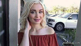 Shaved cunt tiny teen fucks outdoor