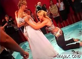 Lesbian love to pose exposed and wet in perverted outdoor xxx