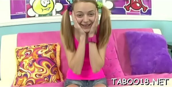 Alluring teen enjoys sucking wang after fingering soaked vagina