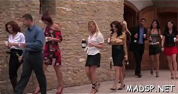 Lucky guy finds himself sorrounded by cock hungry sweethearts