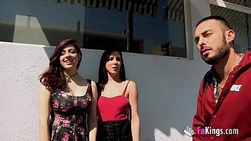 De-stressing the hard-working guys in on neighbourhood but getting '_em to fuck Lina and her shemale friend