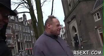 Lascivious old dude takes a voyage in amsterdam'_s redlight district