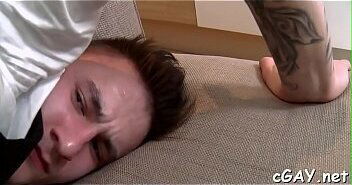 Cute young homosexual gets raunchy vile rimming