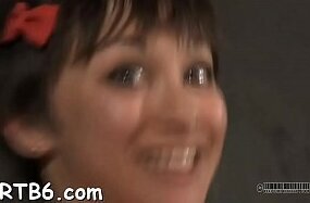 Lusty chick tying sweet chick torture session