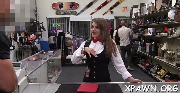 Awesome little slut shop having some shop