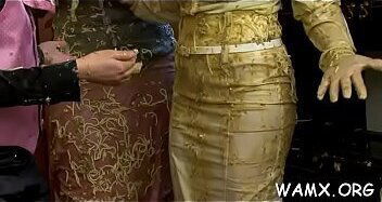 Intense food porn with sensual lesbian babes women