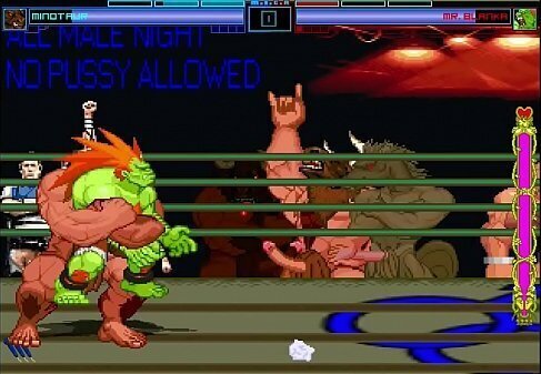 Bara Mugen: Minotaur Blanka fuck each other!
