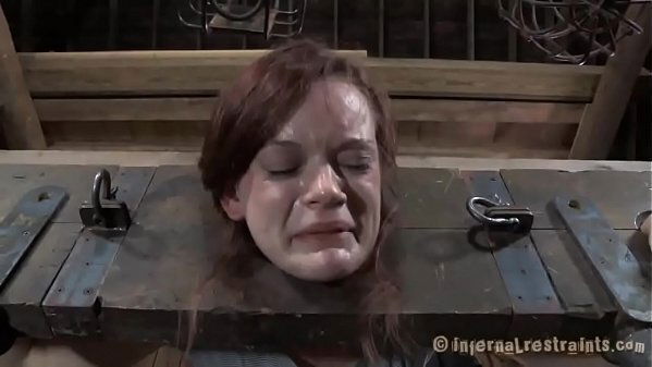 Gagged hotty hoisted before hard bawdy cleft prodding