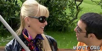 Bossy chick tries this cutie'_s tight bawdy cleft real good