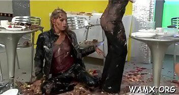 Chicks are lascivious as fuck and moody for a hot food porn play