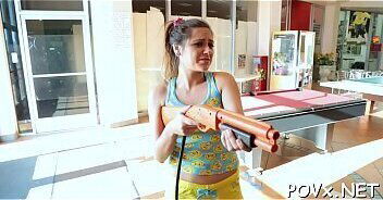 Tight cunt endures hawt drilling front camera