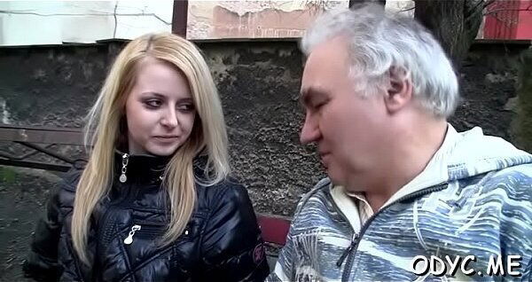 Smoking curvy teen gives grandad irrumation rides