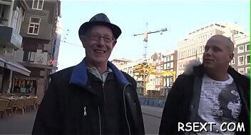 Gorgeous playgirl with a hot ass bends over and sucks dick hard