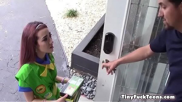 Little Girl Scout Creeping Around Neighborhood Uniform