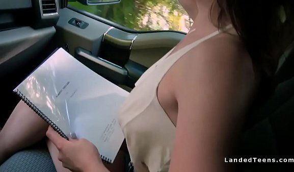 Stranded teen drove woods fucked