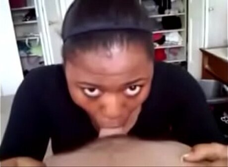 BLACK BURB HO SUCKS MY WHITE COCK - VIDEO 1 OF 2