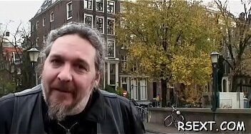 Naughty chick takes hard