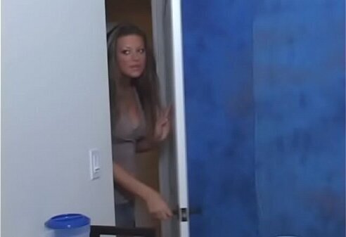 Playful beauty gangbanged gets facial