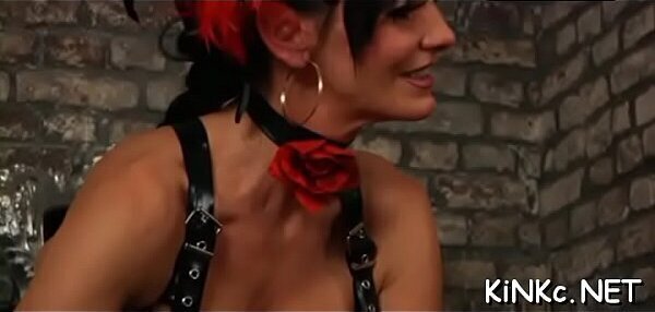 Villein sucks fake penis