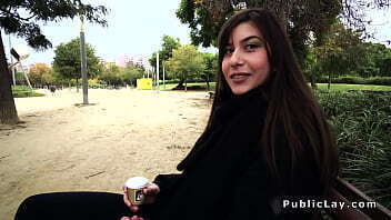 Romanian hottie gets public