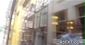 Slim doxy rocks hard pole