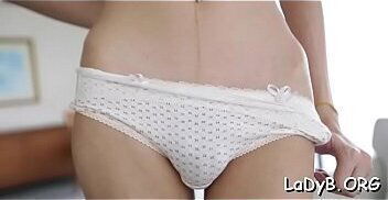 Touching shemale'_s hairy penis