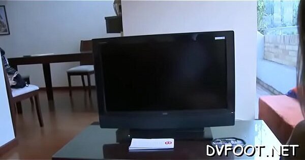 Sexy footsie action with girl