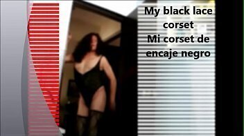 black lace corset corset encaje negro