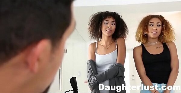 Ebony Daughters Punished &amp_ fucked sneaking |DaughterLust.com