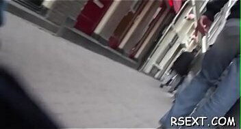 Horny playgirl gives hot blowjob