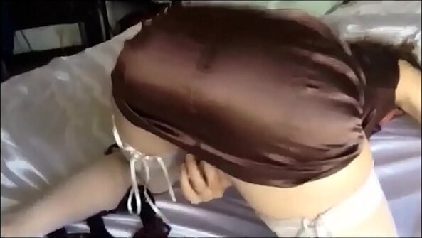 T&amp_A Girl Silky Blouse, Satin Panty, Heels &amp_ Stockings, Loves Rimming