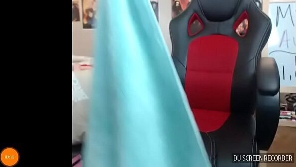 Sexy nerd gamer live streamer squirts over place.