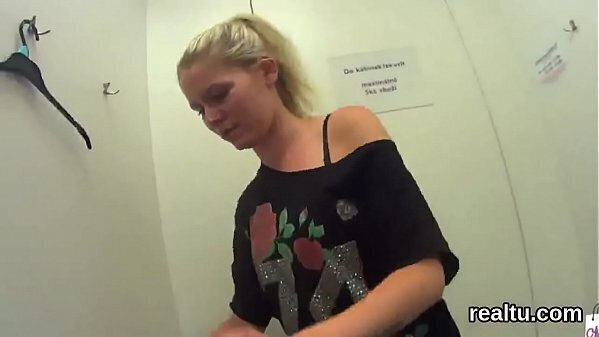 Adorable czech girl teased supermarket rode