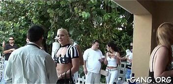 Males team fuck cute chicks