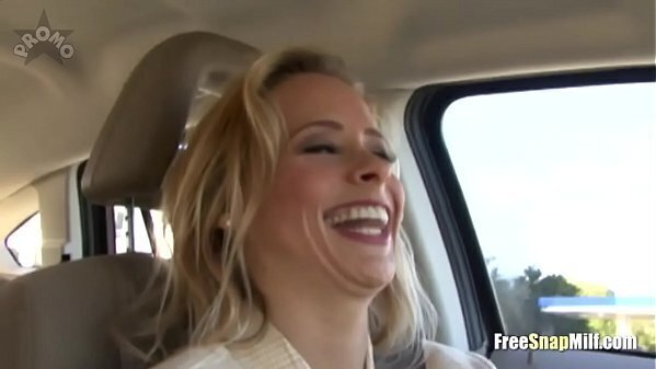 Blonde MILF stops help