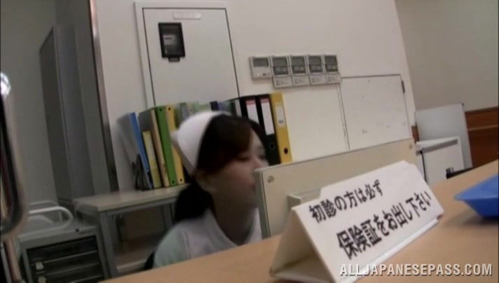 Anna Noma horny Asian nurse masturbates and gets licked