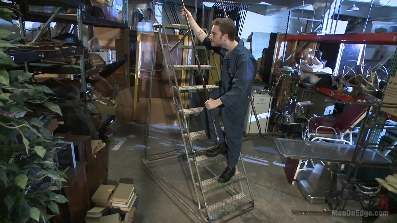 Straight stud with a giant cock relentlessly edged against his will