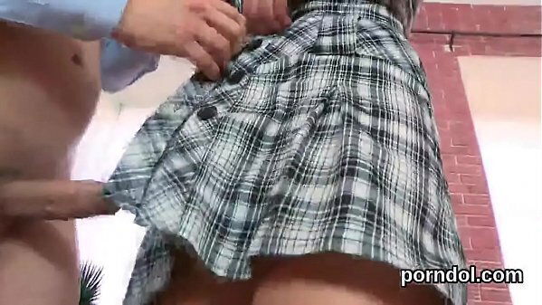 Pretty college girl tempted reamed elderly teacher