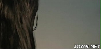 Solo stretches pink cum-hole