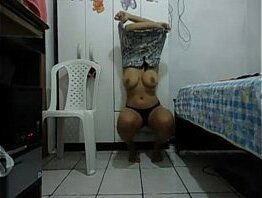 Dan&ccedil_ando Funk Pelada Masturbando