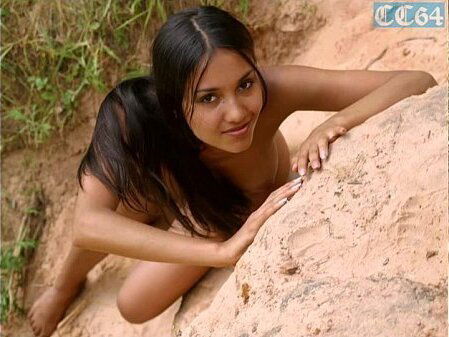 teen Kamilla (Russian, Indian looks) fully naked nature